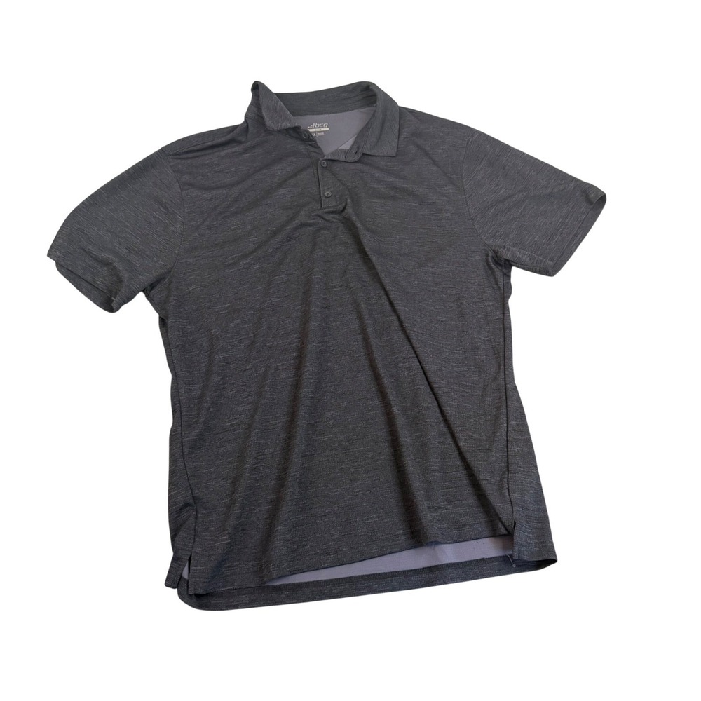 BCG Golf Polo Shirt Mens 2XL Charcoal Gray Heather Short Sleeve Performance Tech
